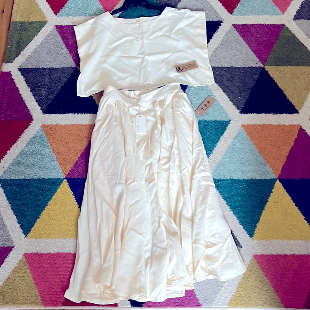 By Together skirt and top set needs to be steamed very wrinkled
